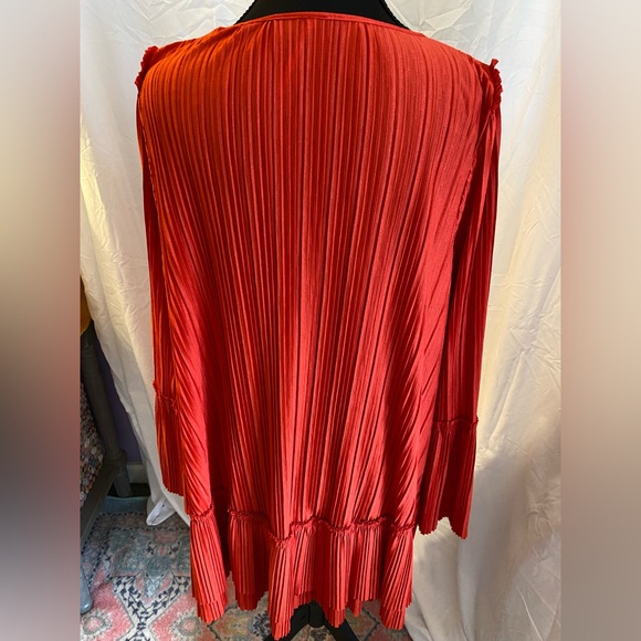 Free People Vibrant Red Long Sleeve Dress - Picture 3 of 10